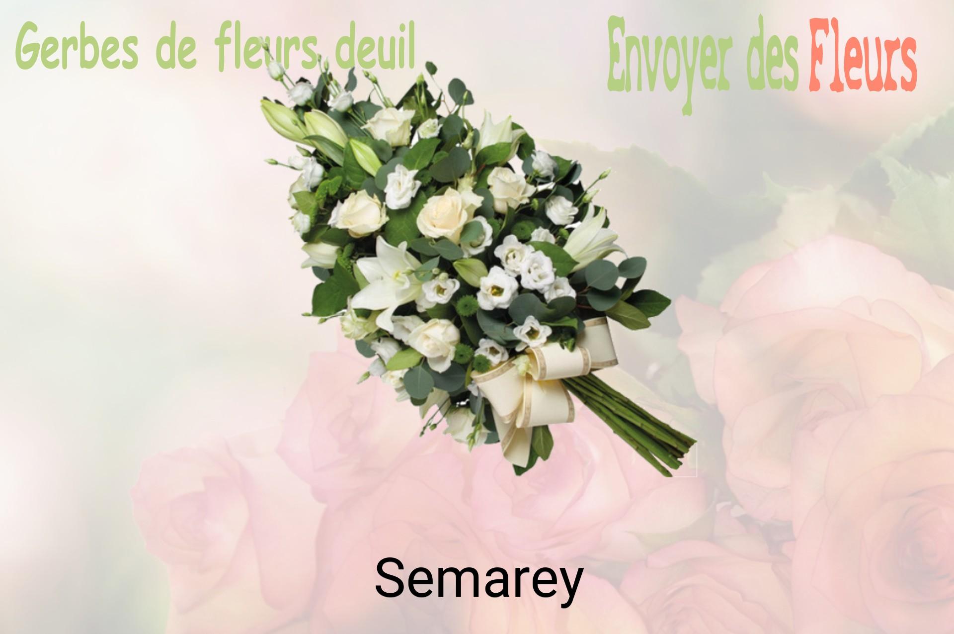 Gerbe de fleurs de deuil livrée à Semarey